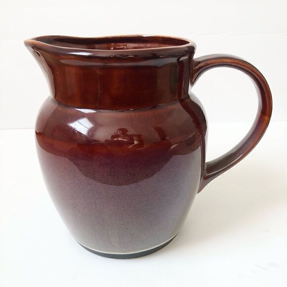 Stoneware handmade pottery drinking pitcher glazed earthenware - Picture 2 of 13